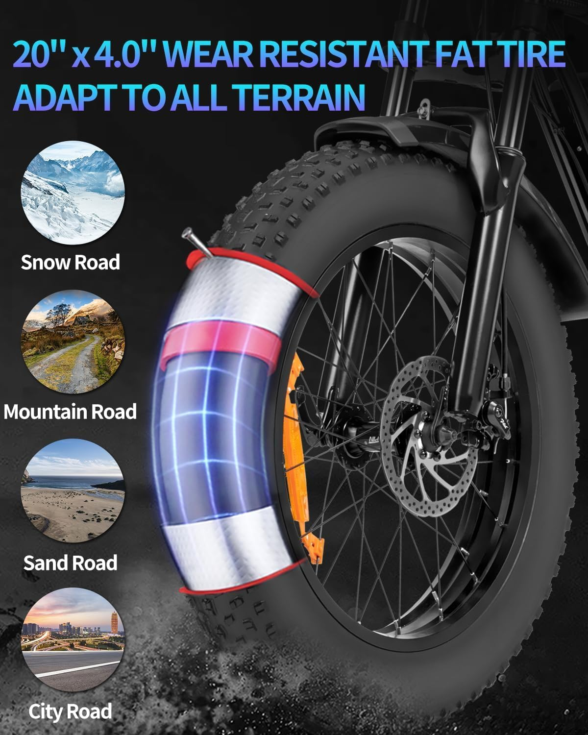 Ridestar Q20 - 1000W Fat Tire Ebike
