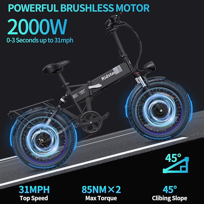 Ridestar 26Inch - Folding Electric Bike
