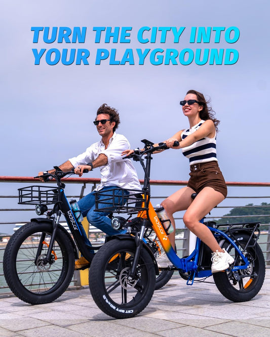 Ridestar MN20 - 1000W Fat Tire Folding Electric Bikes