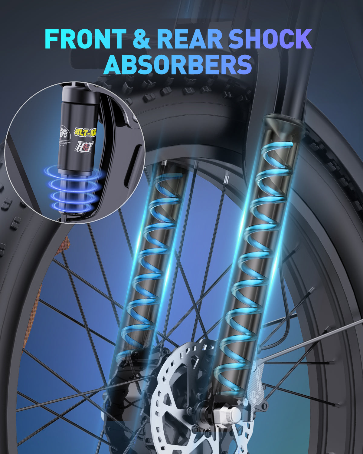Ridestar E-Bike - E26Pro Folding Fat Tire Mountain Electric Bike