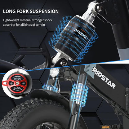 Ridestar H20 - 1000W Electric Mountain Bike