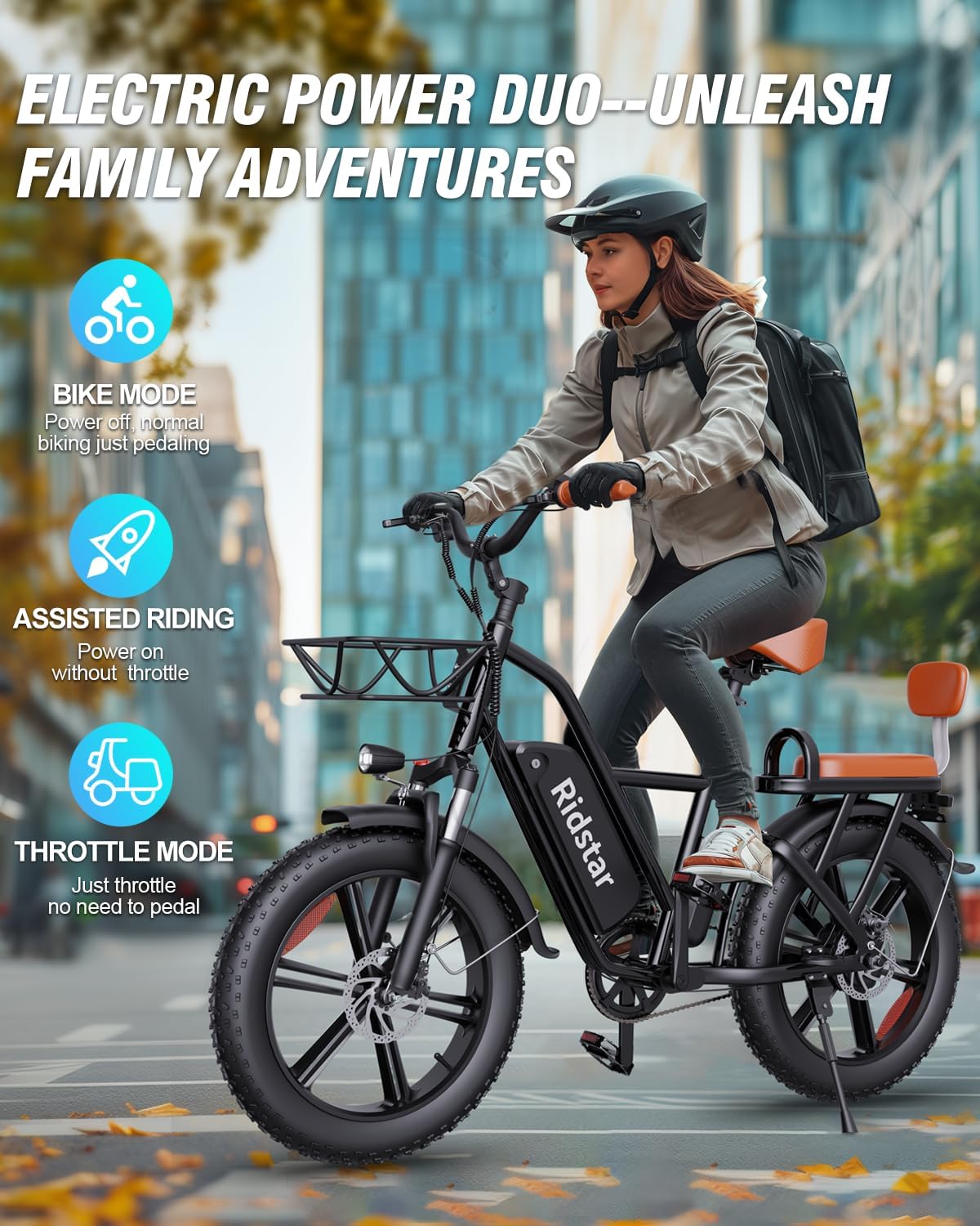 Ridestar FM00 -  2-Seater Fat Tire Electric Bike