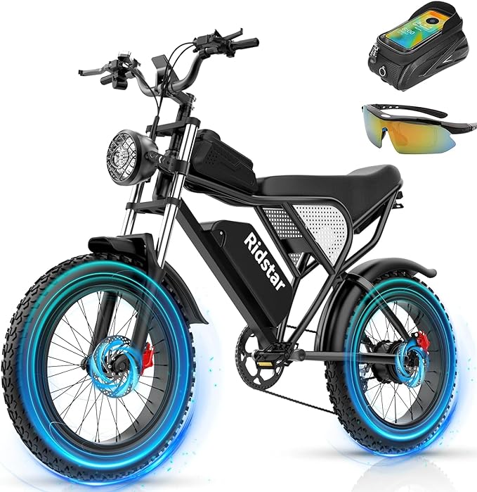 Ridstar Upgraded Q20 1500W Fat Tire Electric Bicycle